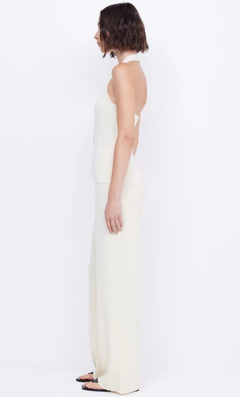 Knitwear | Sleeveless^BEC + BRIDGE AMALFI HALTER KNIT TOP IVORY