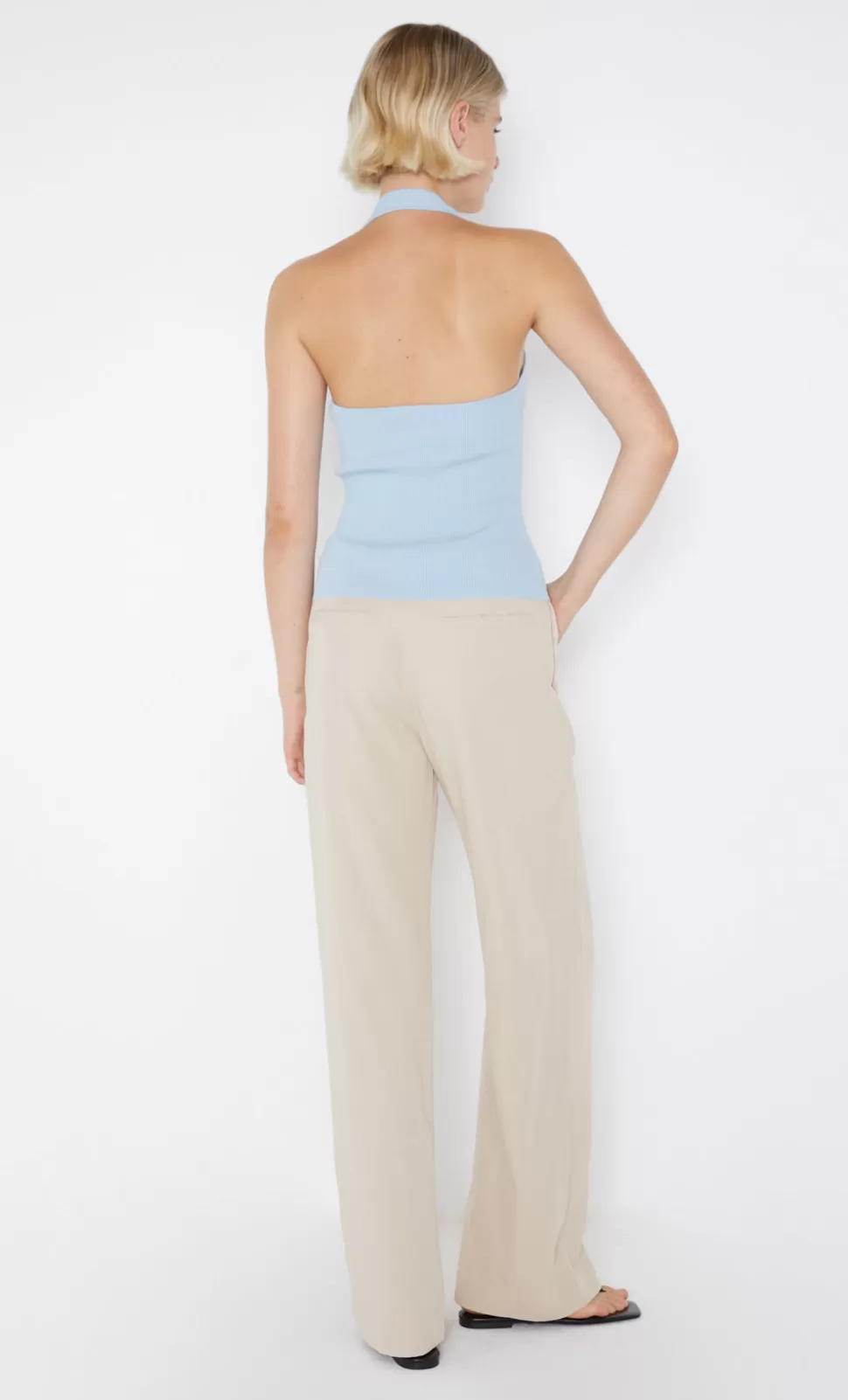 Knitwear | Sleeveless^BEC + BRIDGE AMALFI HALTER KNIT TOP DOLPHIN BLUE