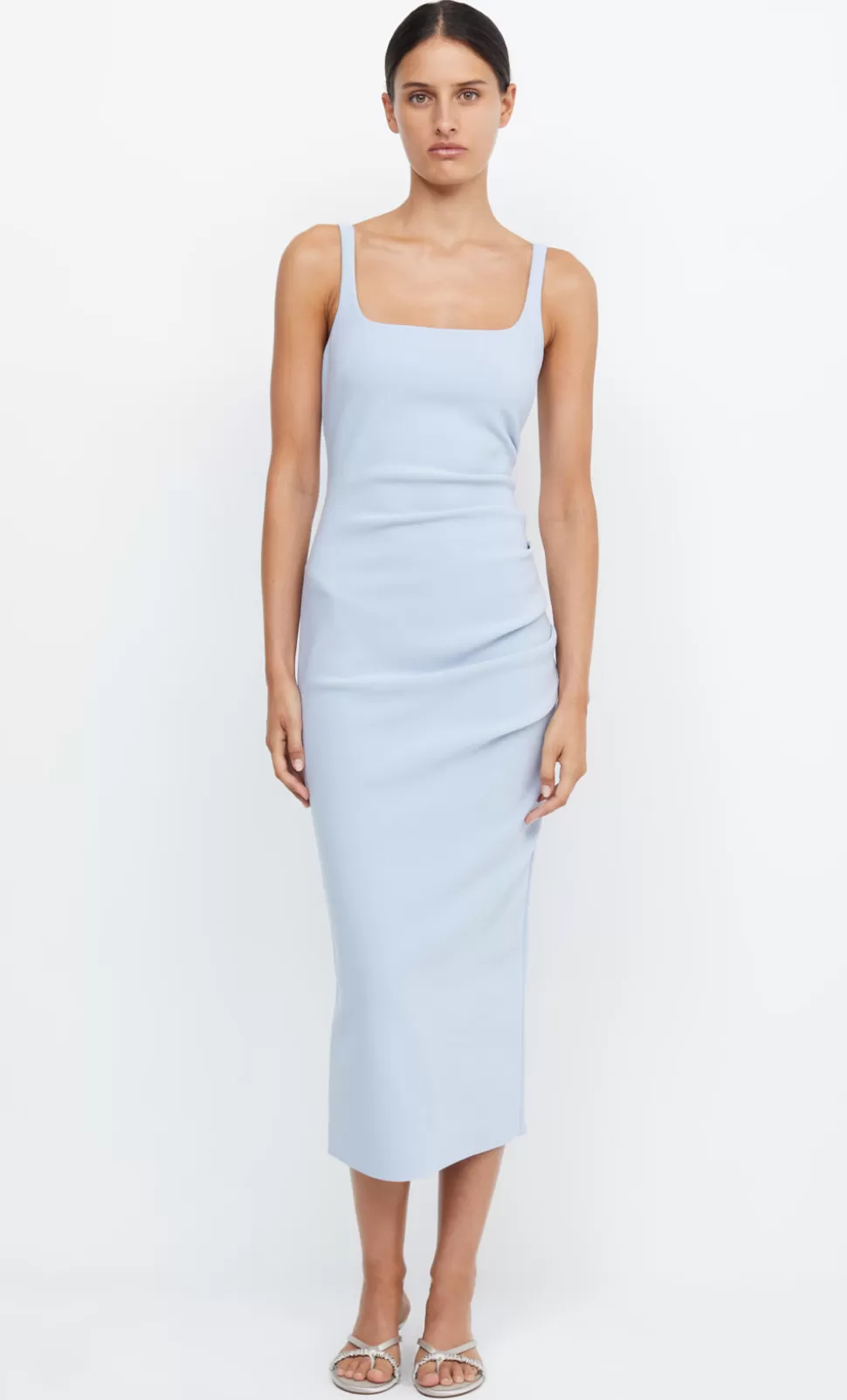 Bridesmaid Dresses | BRIDESMAIDS^BEC + BRIDGE BE MINE SQUARE NECK DRESS DUSTY BLUE