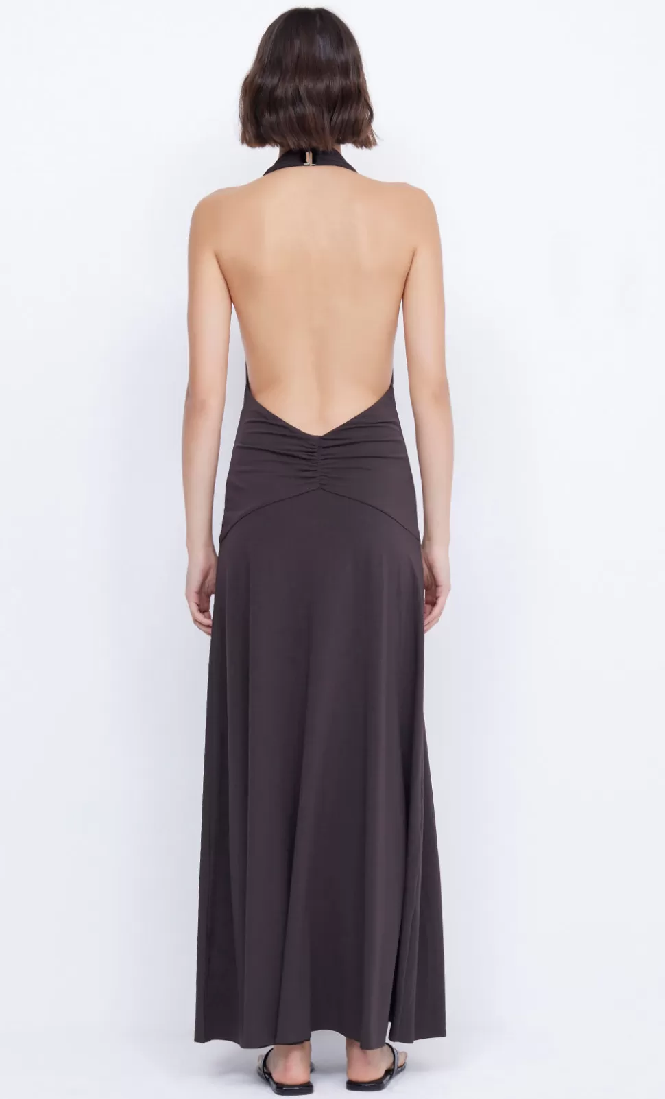 PARTY | GOWNS^BEC + BRIDGE BLANCHE HALTER MAXI DRESS ESPRESSO