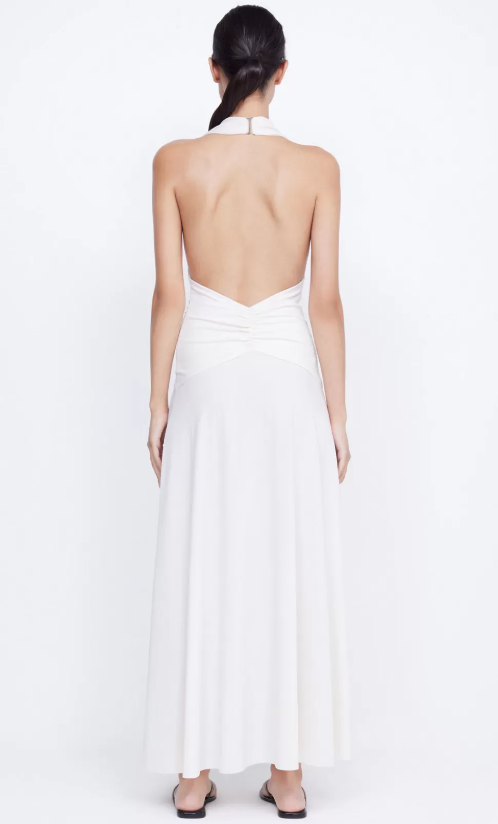 PARTY | GOWNS^BEC + BRIDGE BLANCHE HALTER MAXI DRESS IVORY