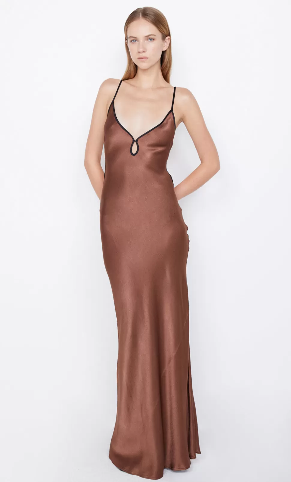 Prom Dresses^BEC + BRIDGE CEDAR CITY MAXI DRESS CHOC/BLACK