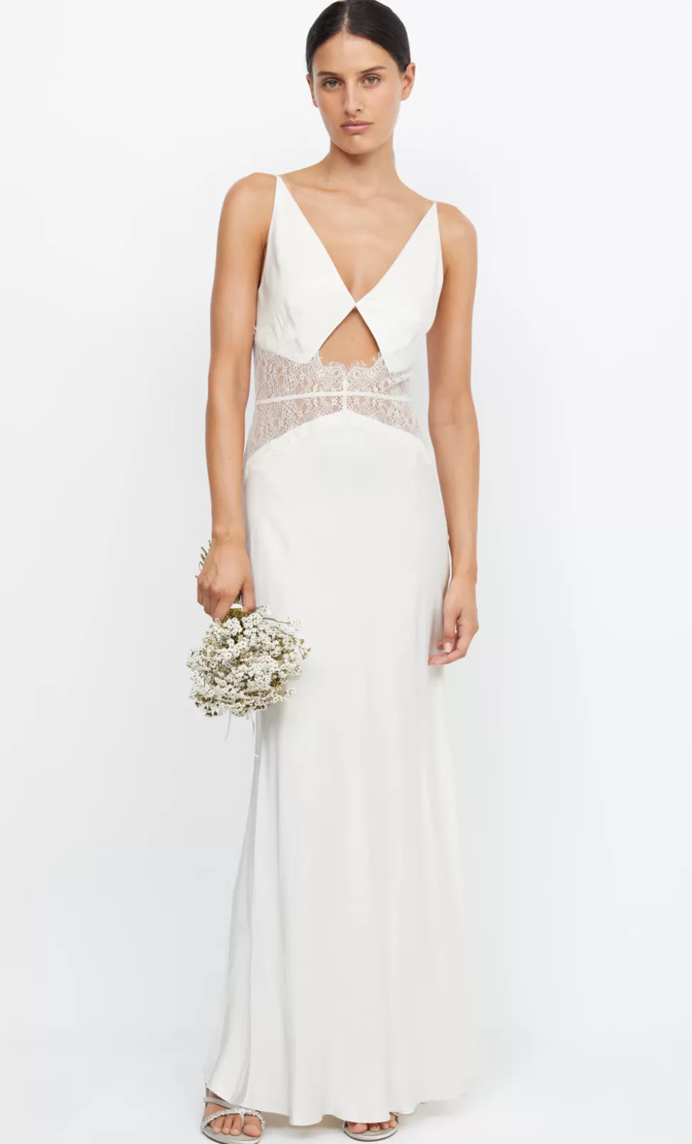 BRIDES^BEC + BRIDGE CELINE MAXI DRESS CREAM/CREAM