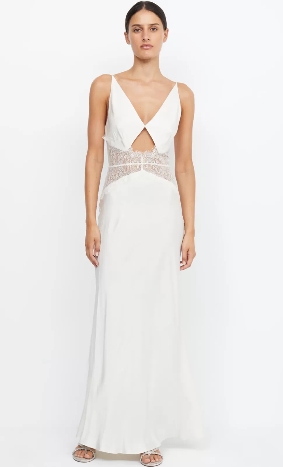 BRIDES^BEC + BRIDGE CELINE MAXI DRESS CREAM/CREAM