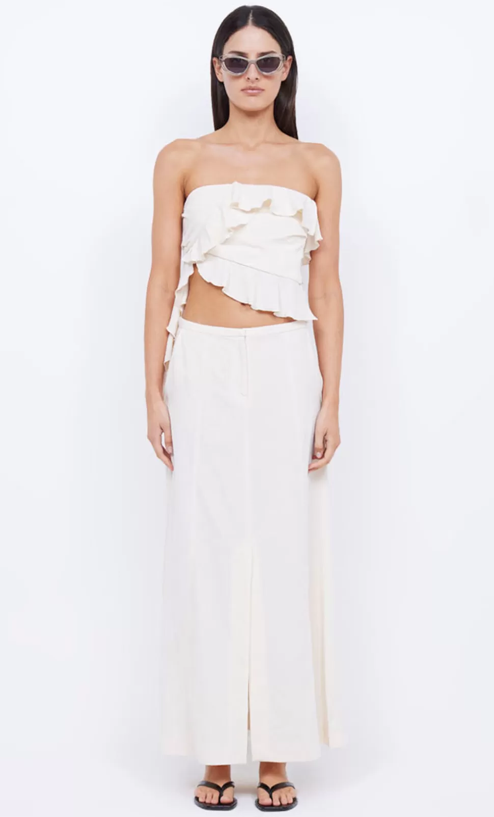 Cropped^BEC + BRIDGE COASTLINER STRAPLESS TOP CREAM