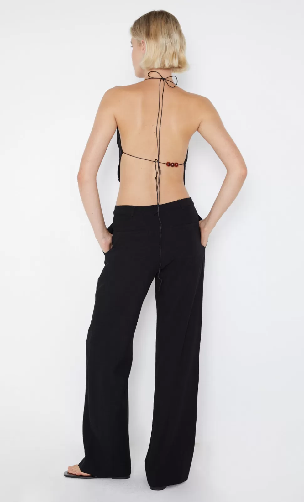 SETS | Sleeveless^BEC + BRIDGE DESIREE HALTER TOP BLACK