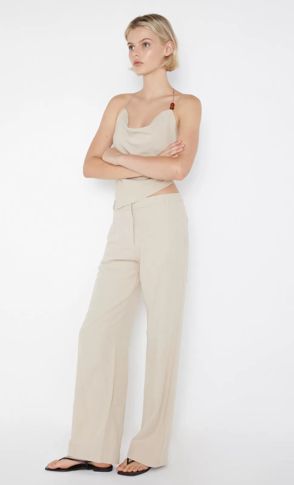 SETS | Bottoms^BEC + BRIDGE DESIREE STRAIGHT LEG PANT SAND