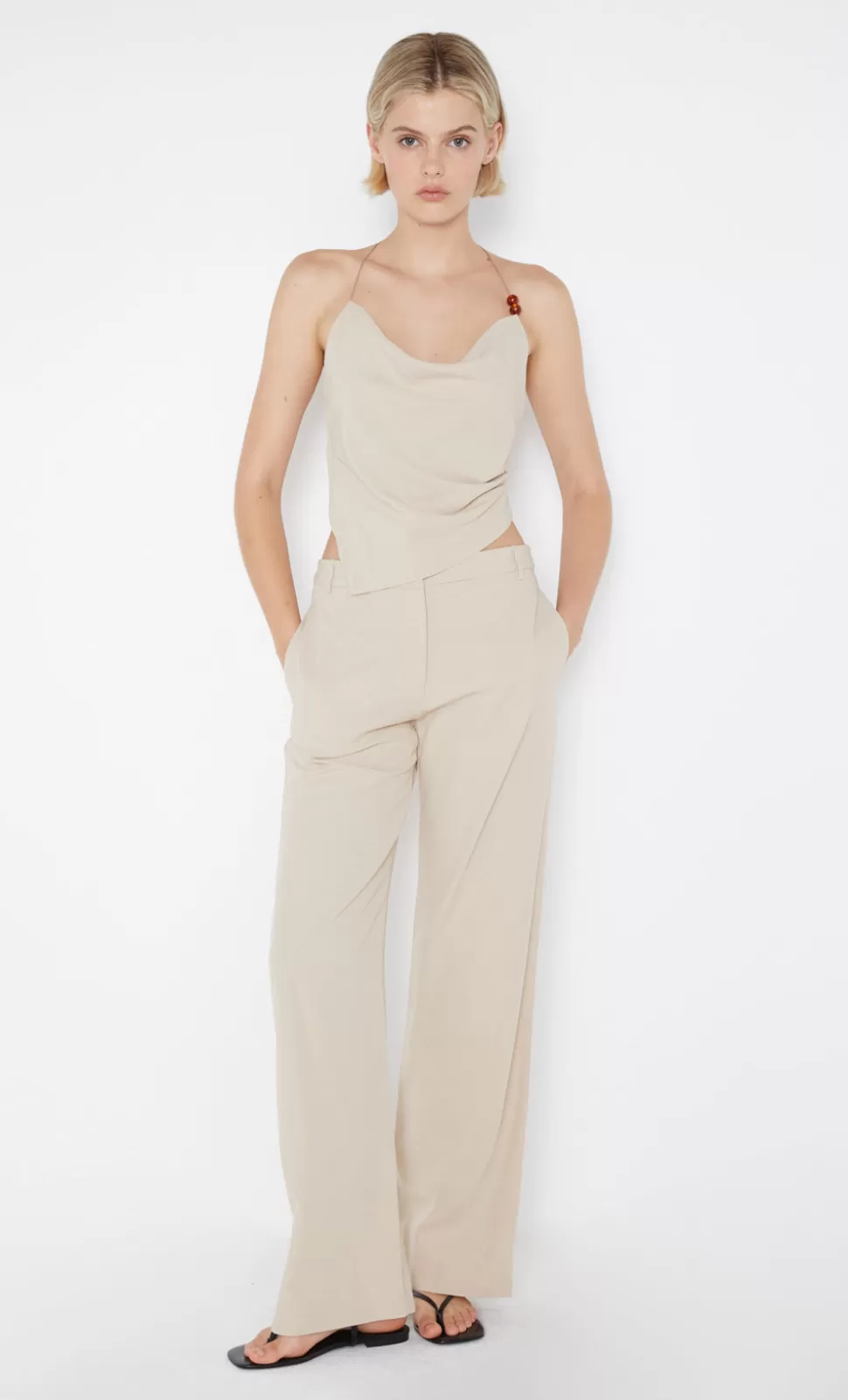 SETS | Bottoms^BEC + BRIDGE DESIREE STRAIGHT LEG PANT SAND