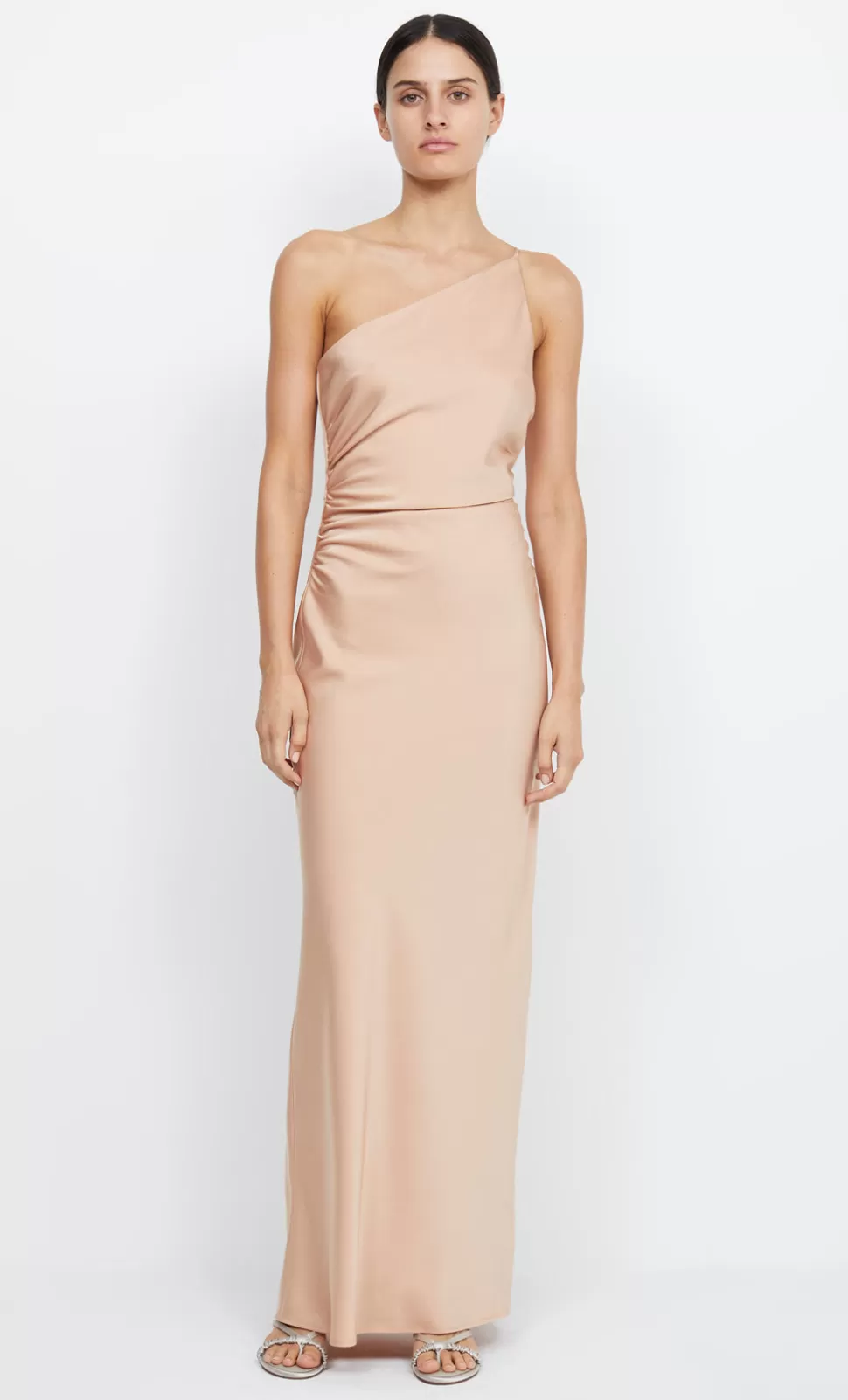 Bridesmaid Dresses | BRIDESMAIDS^BEC + BRIDGE ETERNITY ASYM MAXI DRESS ROSE GOLD