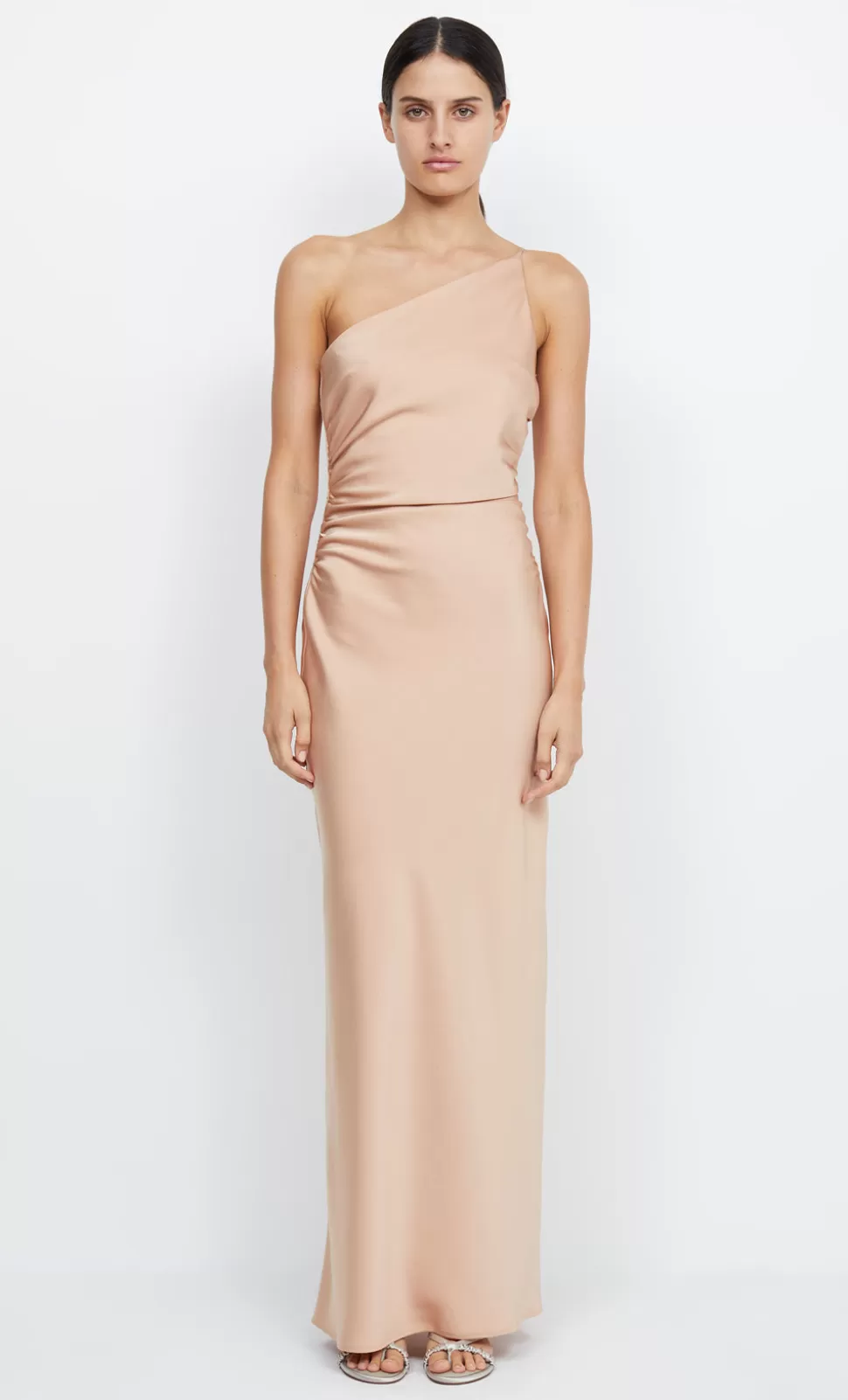 Bridesmaid Dresses | BRIDESMAIDS^BEC + BRIDGE ETERNITY ASYM MAXI DRESS ROSE GOLD