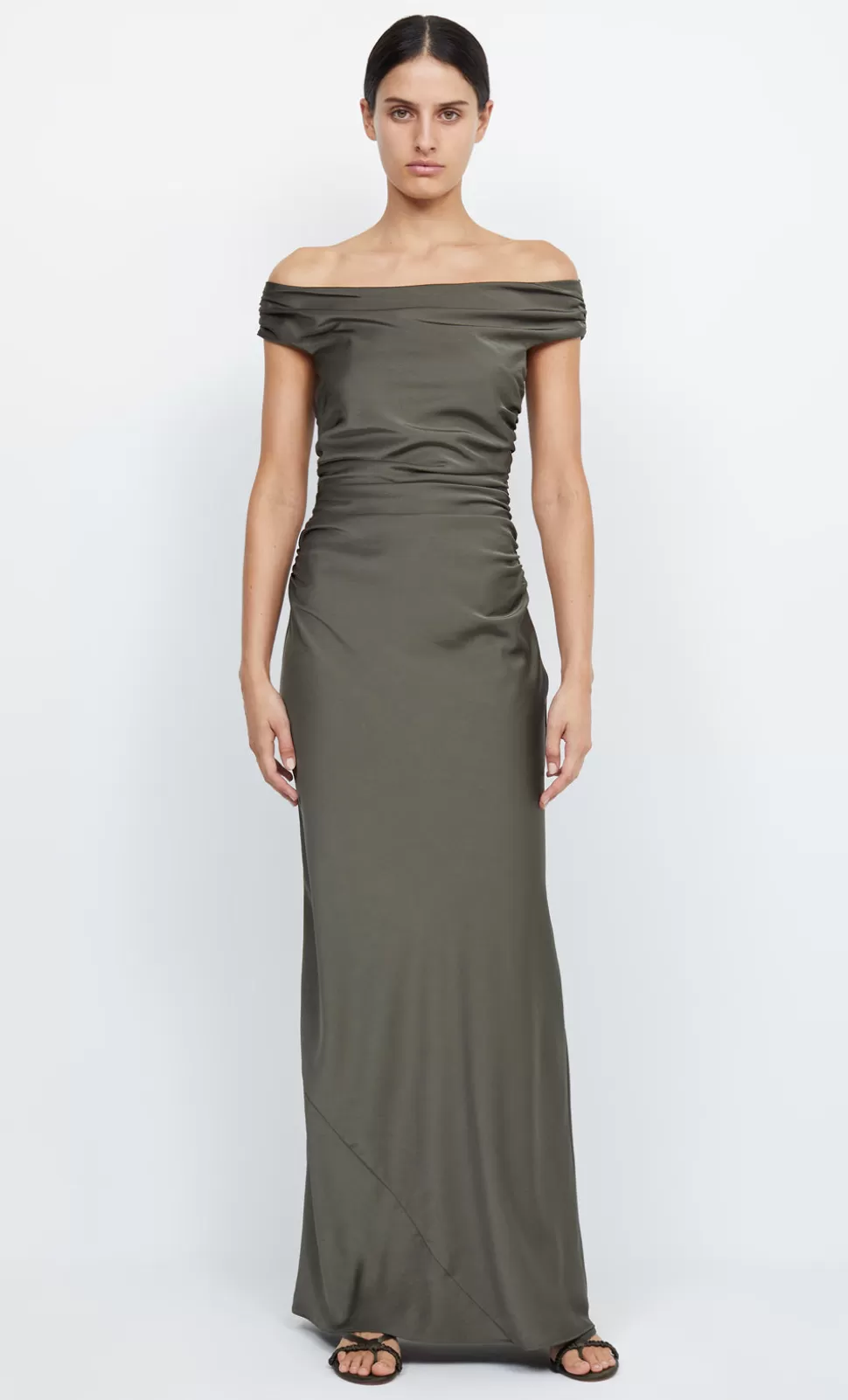 MAXI'S | Bridesmaid Dresses^BEC + BRIDGE ETERNITY OFF SHOULDER MAXI DARK WILLOW