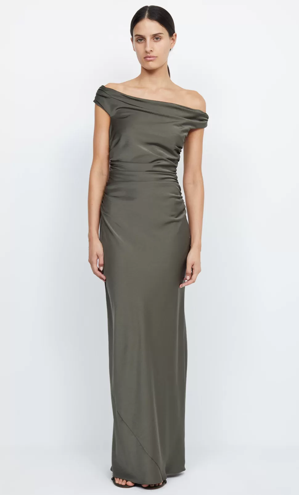 MAXI'S | Bridesmaid Dresses^BEC + BRIDGE ETERNITY OFF SHOULDER MAXI DARK WILLOW