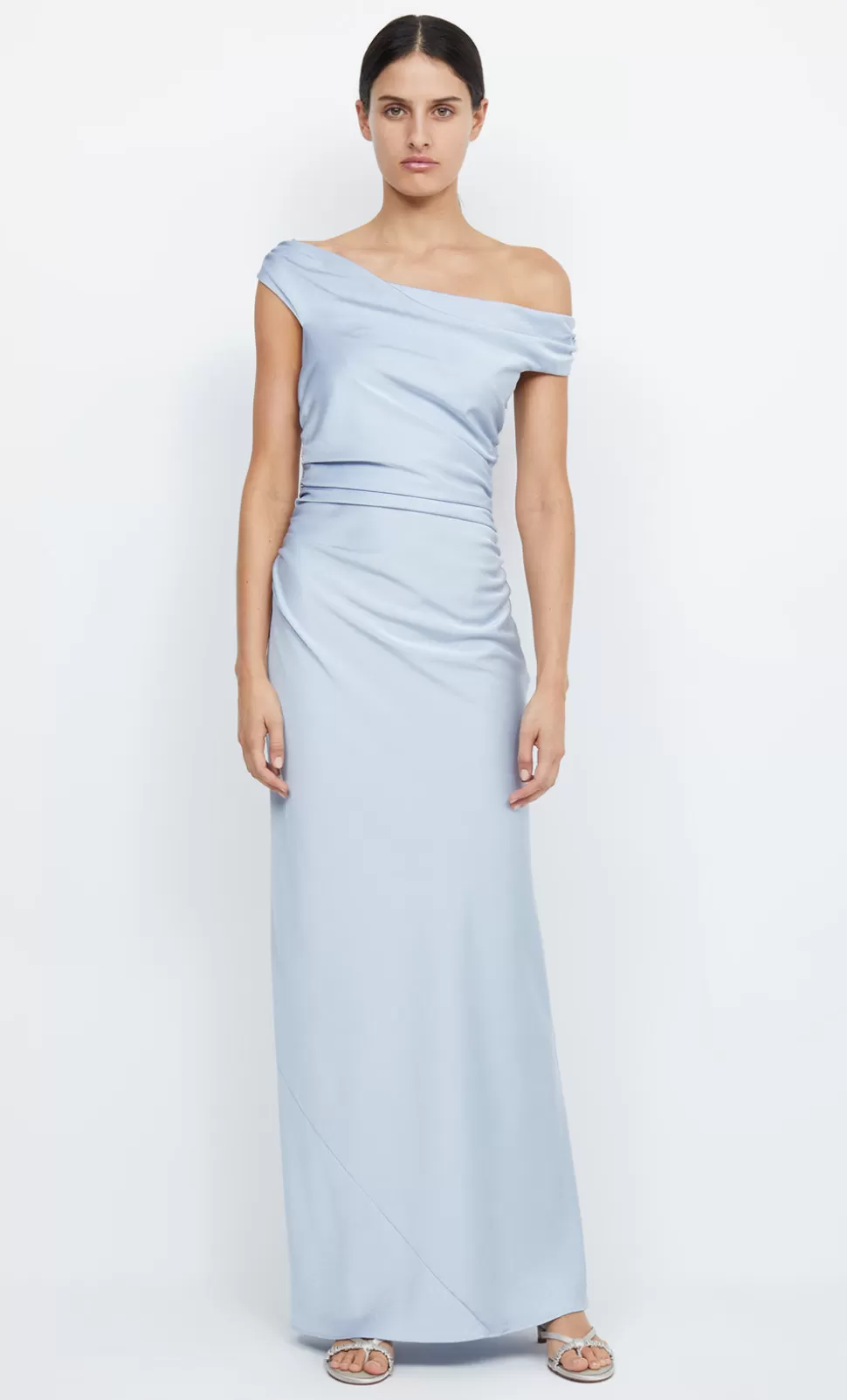 MAXI'S | Bridesmaid Dresses^BEC + BRIDGE ETERNITY OFF SHOULDER MAXI DUSTY BLUE