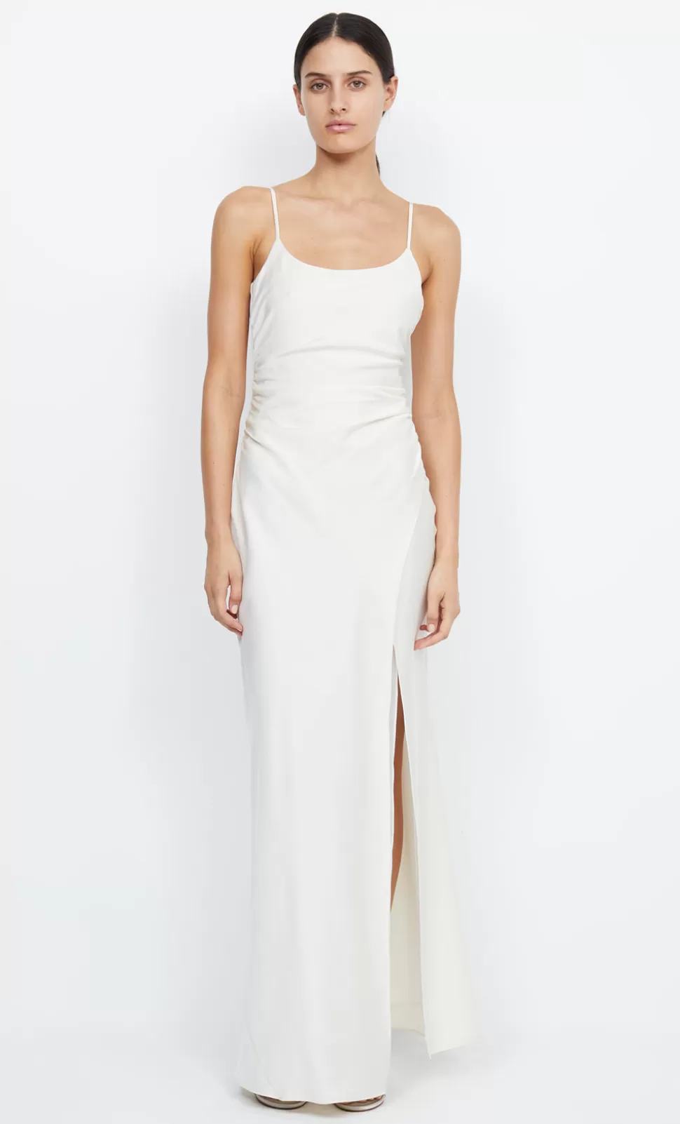 BRIDES^BEC + BRIDGE ETERNITY SCOOP MAXI DRESS CREAM