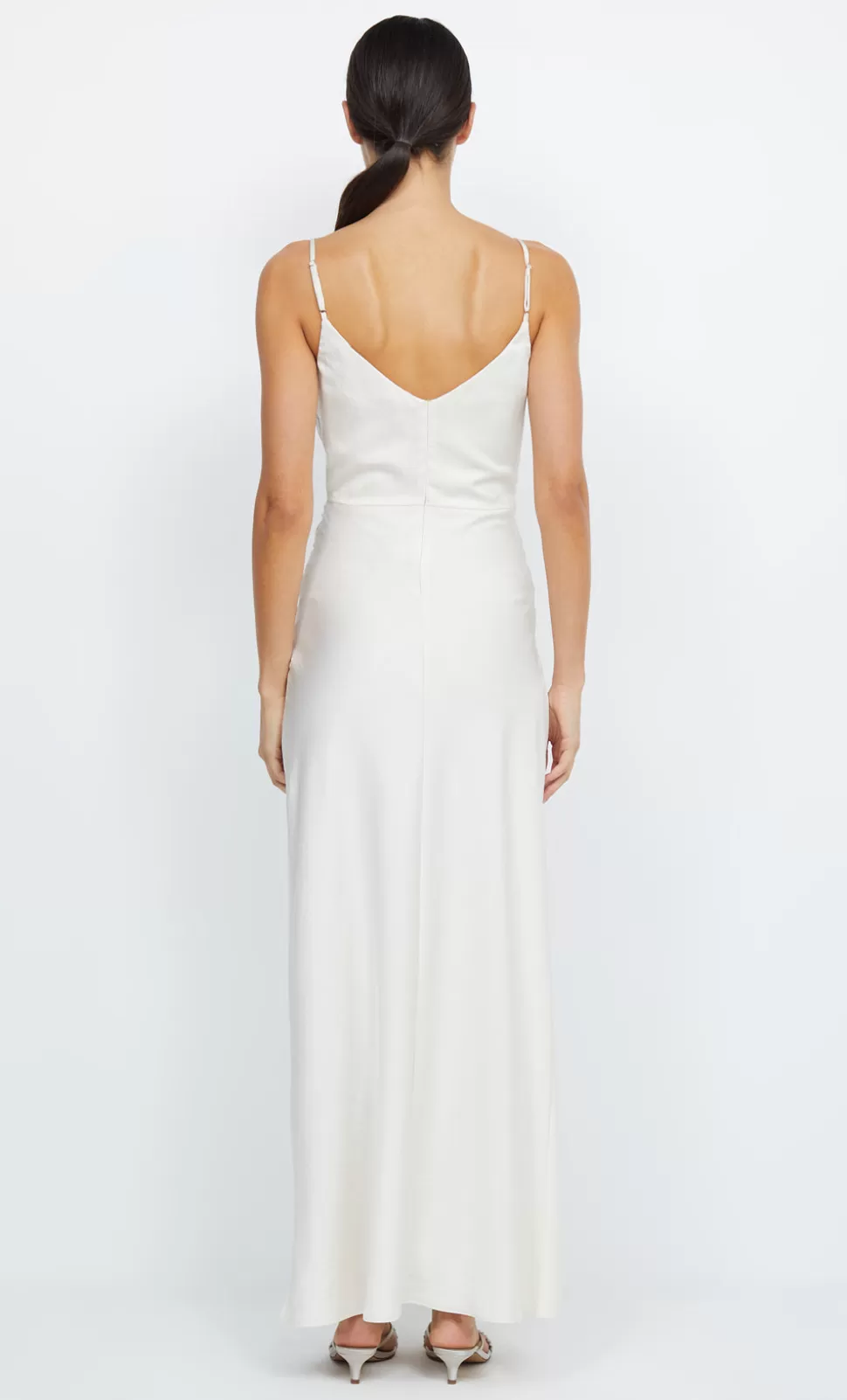 BRIDES^BEC + BRIDGE ETERNITY V MAXI DRESS CREAM