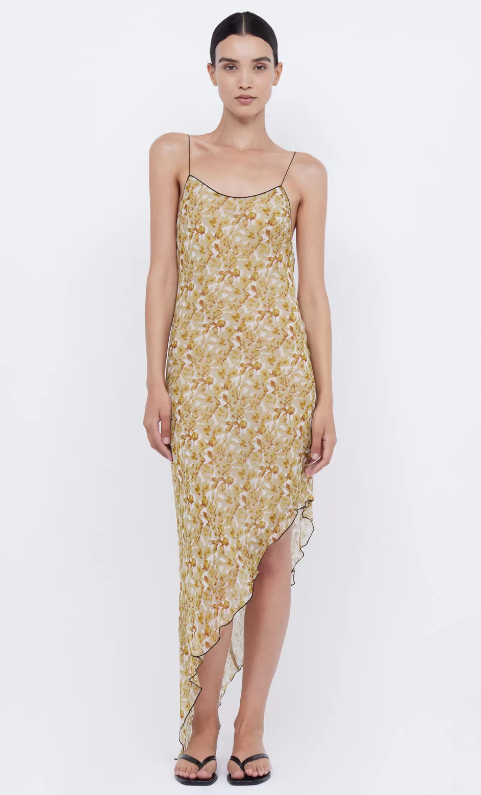 Midi Dresses^BEC + BRIDGE FLORENTINE ASYM MIDI DRESS GOLDEN BLURRED FLORAL