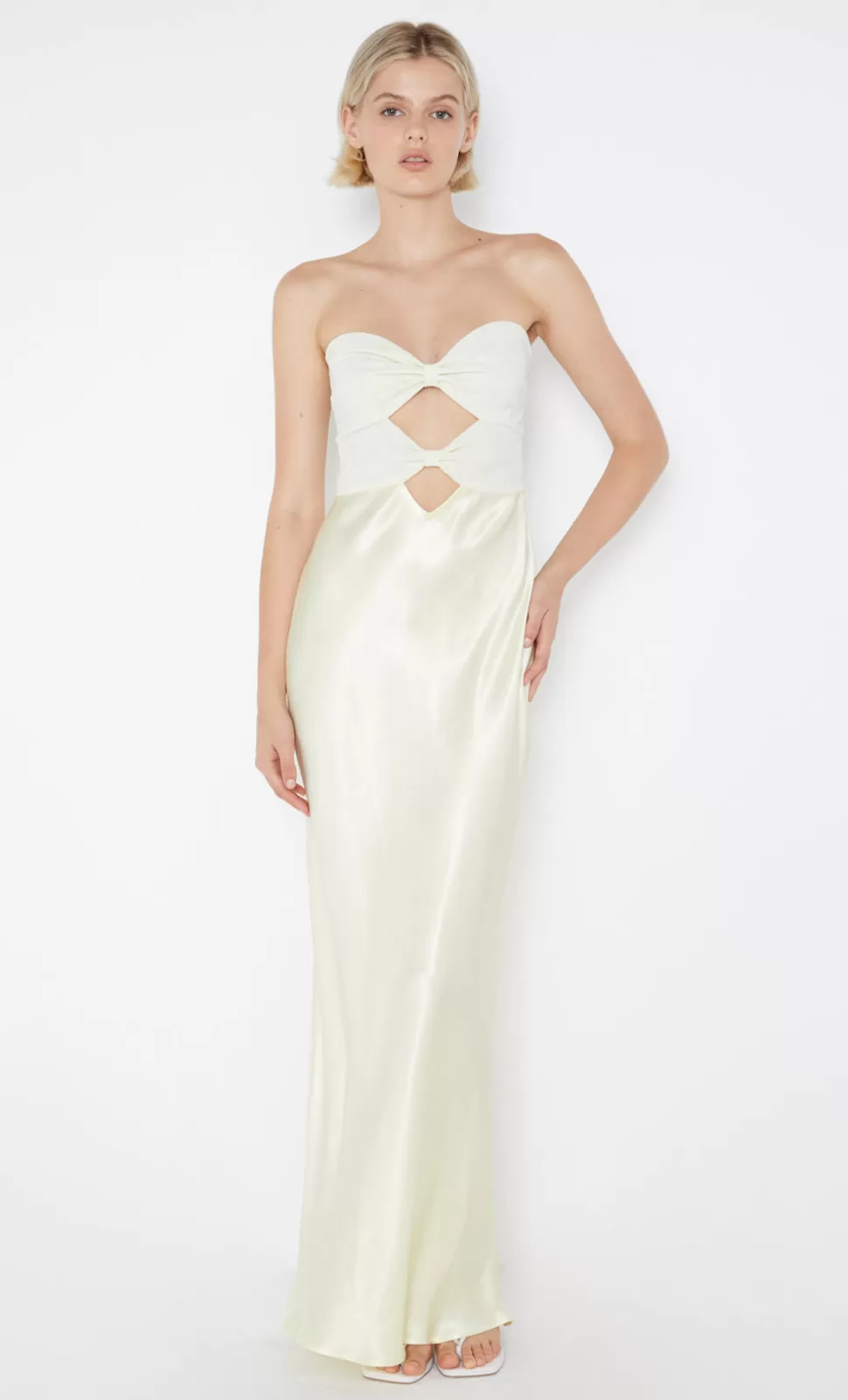 GUESTS^BEC + BRIDGE HALLE STRAPLESS DRESS ICE YELLOW