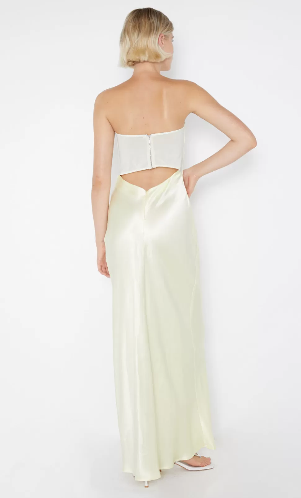 GUESTS^BEC + BRIDGE HALLE STRAPLESS DRESS ICE YELLOW