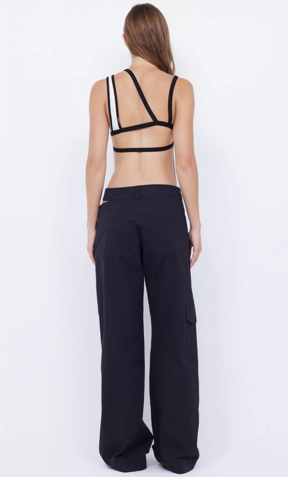 Knitwear | Cropped^BEC + BRIDGE HARI BACKLESS TOP IVORY/BLACK