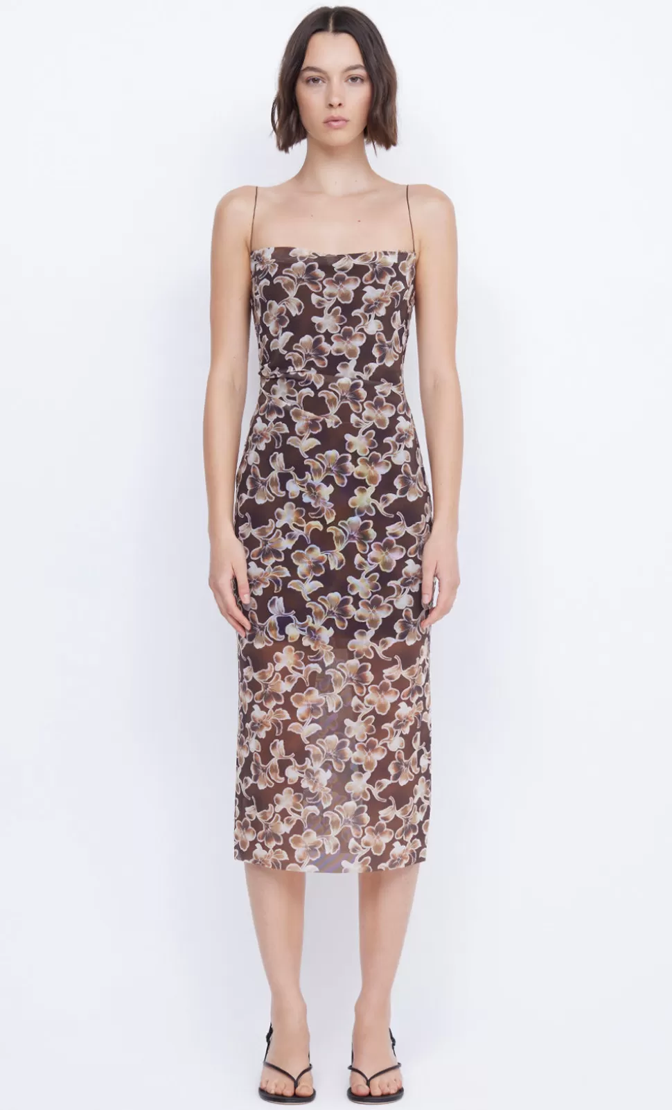 PARTY | GUESTS^BEC + BRIDGE HERLANI SINGLET MIDI DRESS HIBISCUS CHOC