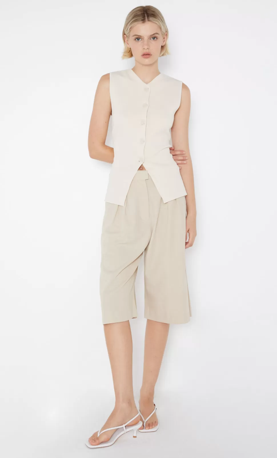 Knitwear | Sleeveless^BEC + BRIDGE ILORA KNIT VEST IVORY