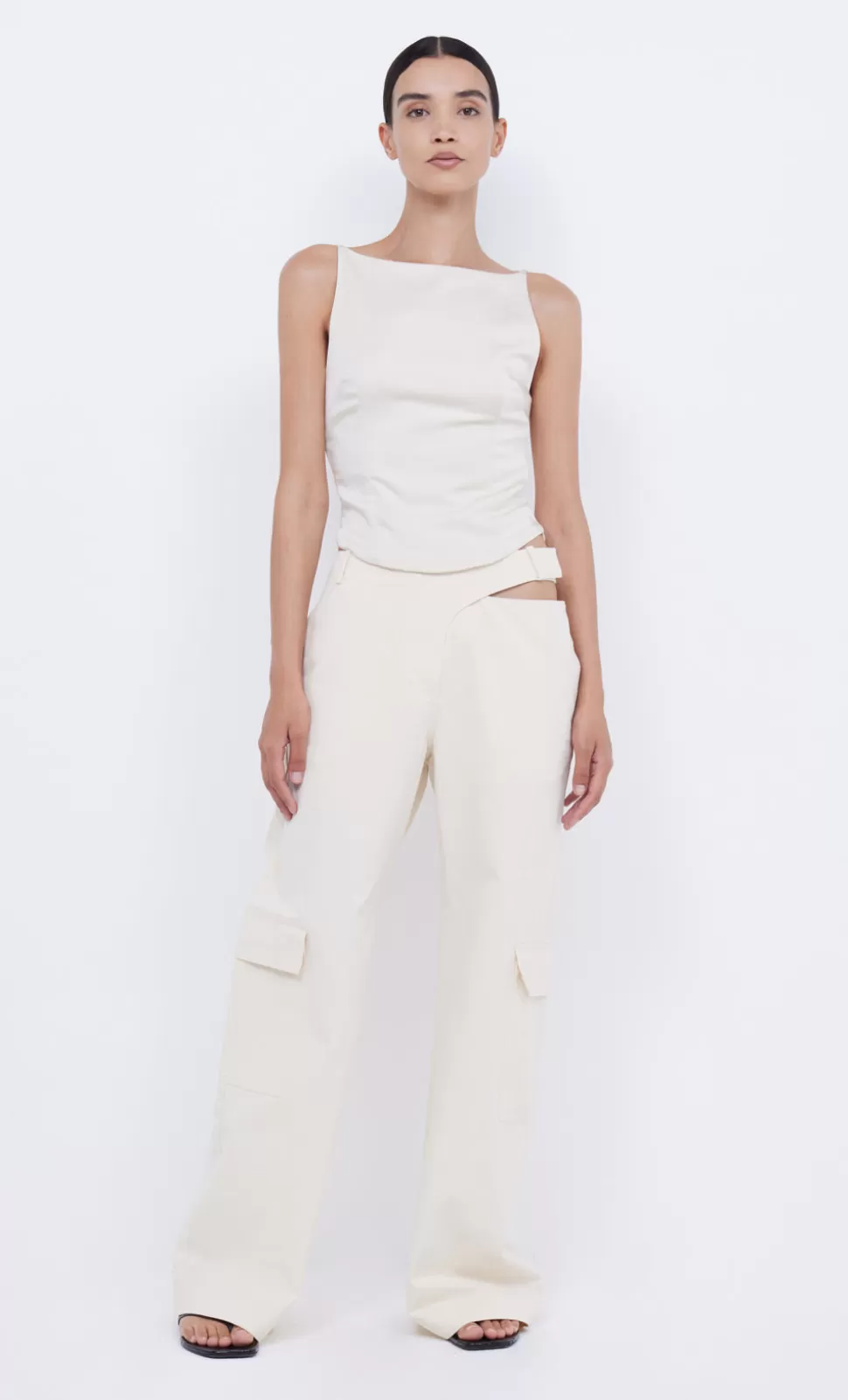 Cropped^BEC + BRIDGE JONES BOATNECK TOP VANILLA BEAN