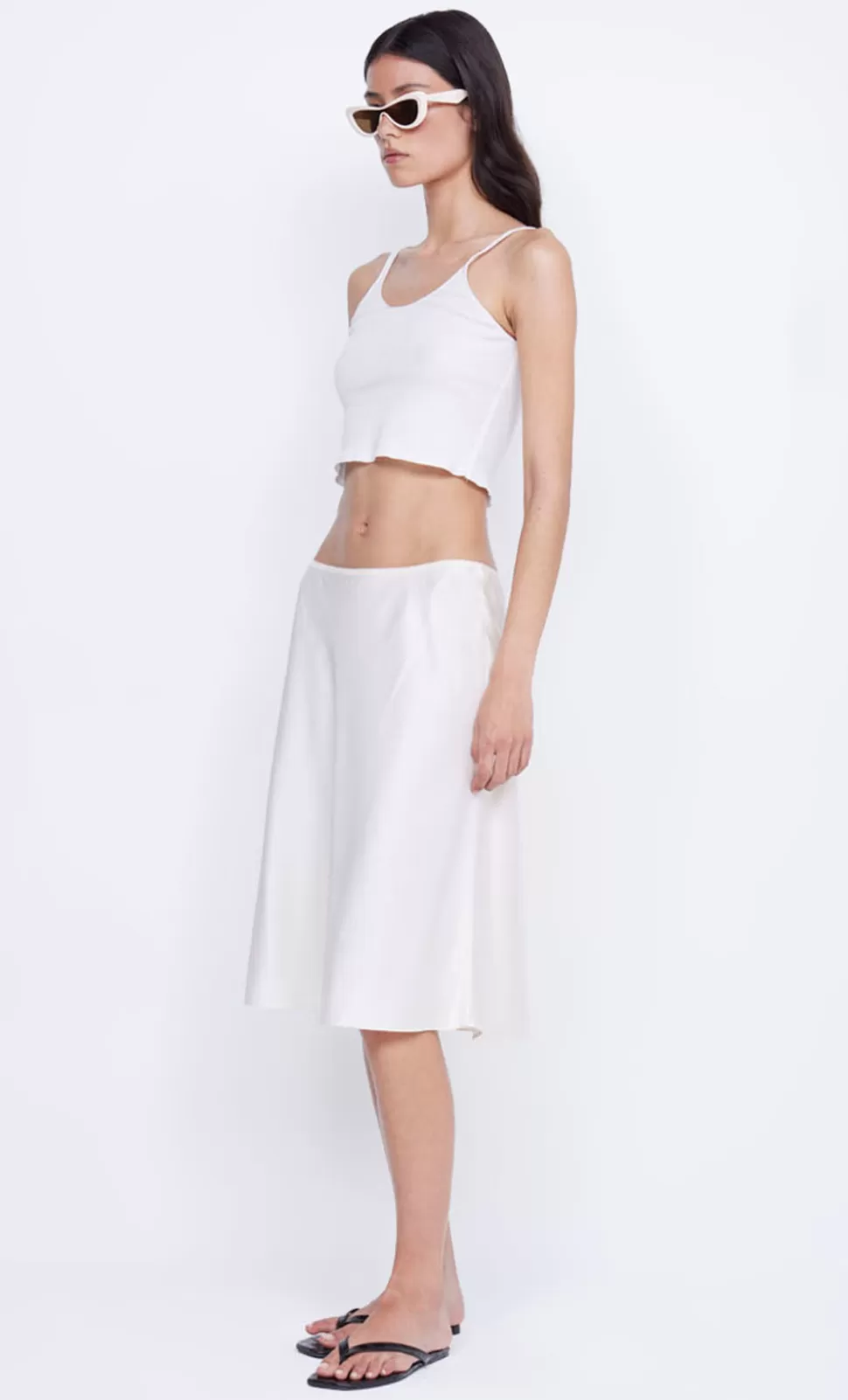 SETS | Skirts^BEC + BRIDGE KAIA BIAS MIDI SKIRT IVORY