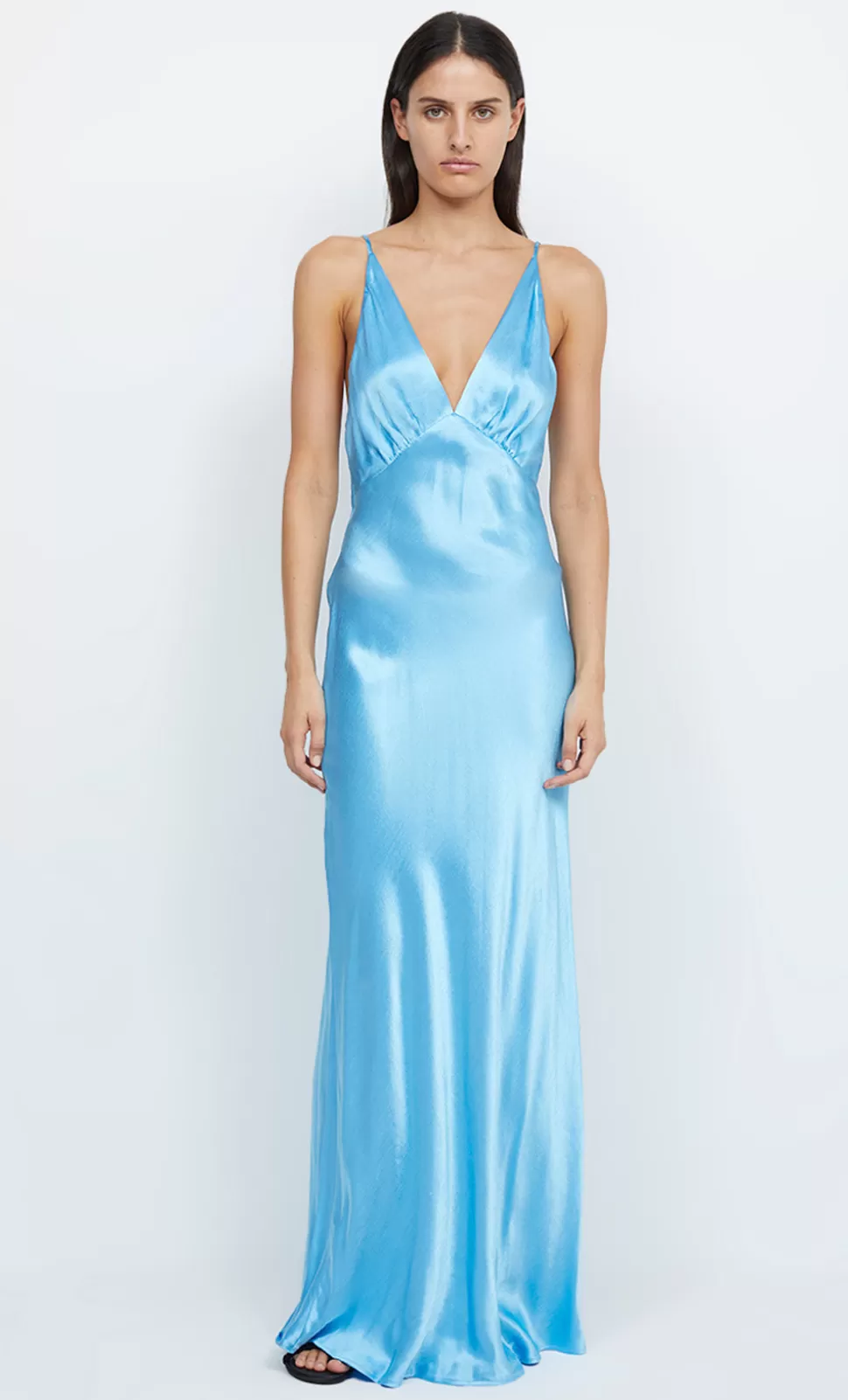 GOWNS | MAXI'S^BEC + BRIDGE LORELAI V MAXI DRESS TOPAZ BLUE