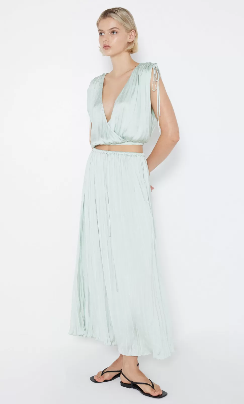 SETS | PARTY^BEC + BRIDGE LOUANN PLEATED SKIRT MINT