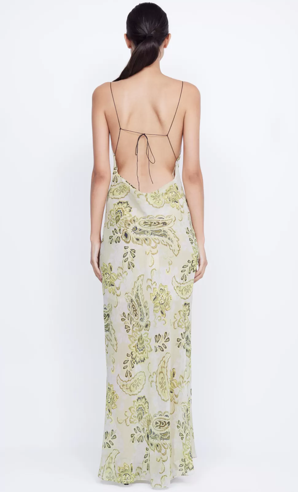 GUESTS^BEC + BRIDGE LYLOU MAXI DRESS LEMON PAISLEY