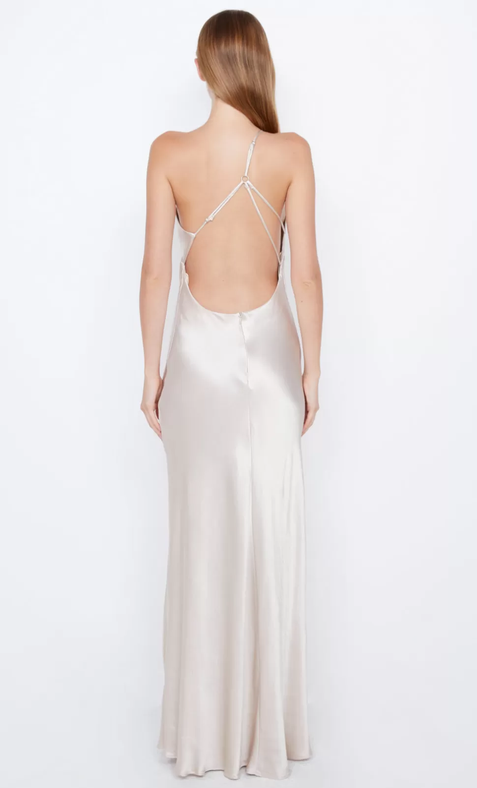 MAXI'S | GOWNS^BEC + BRIDGE MARGAUX ASYM DRESS SAND