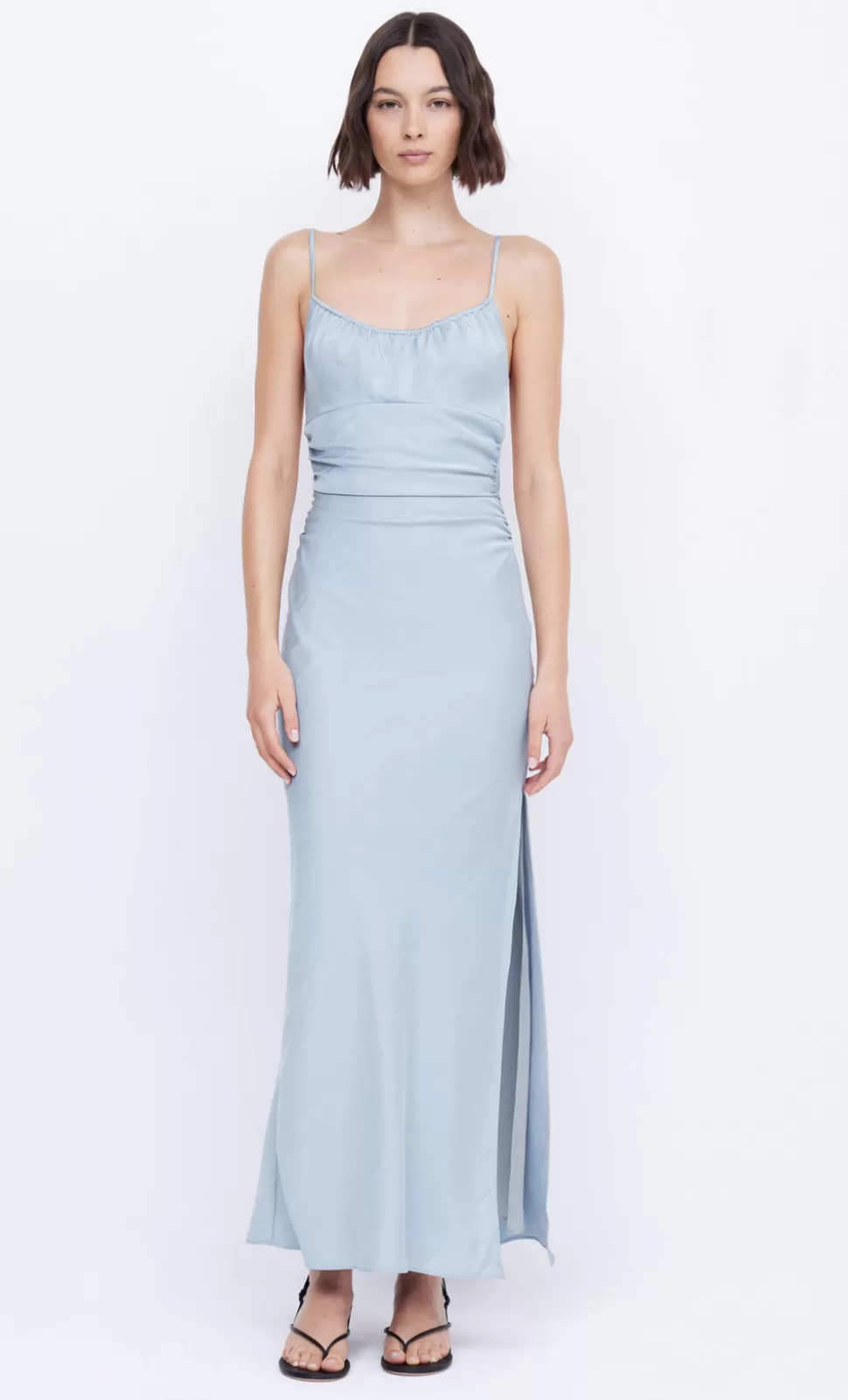 GUESTS | Bridesmaid Dresses^BEC + BRIDGE MARI LOU GATHERED MAXI DRESS DOVE BLUE