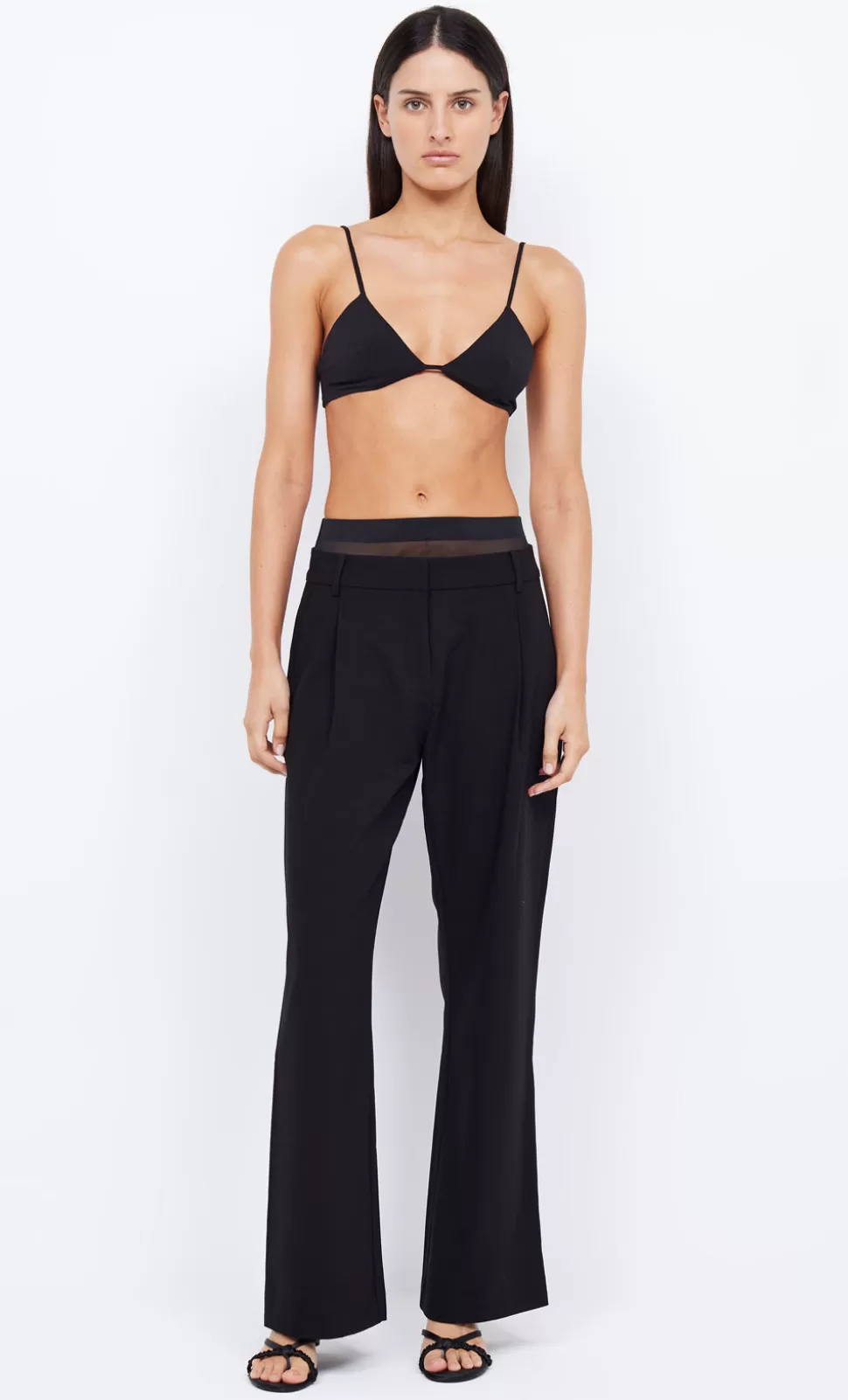 Cropped^BEC + BRIDGE MONTANA BRALETTE BLACK