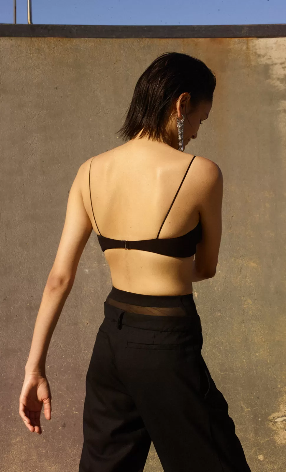 Cropped^BEC + BRIDGE MONTANA BRALETTE BLACK