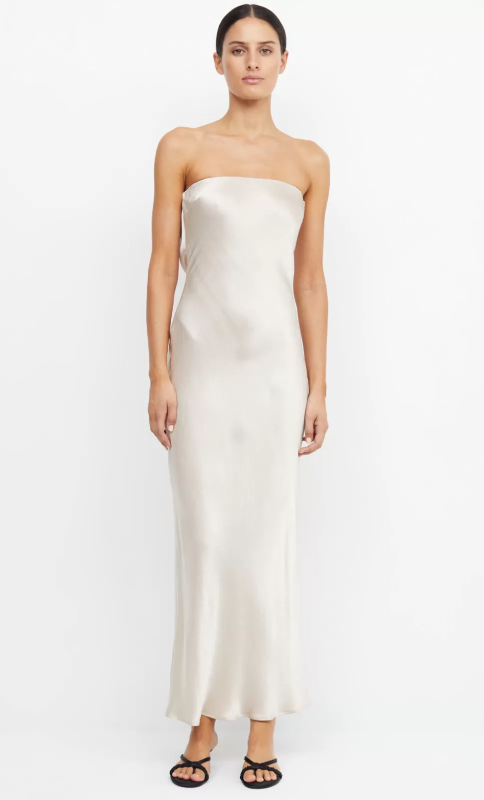 GOWNS^BEC + BRIDGE MOON DANCE STRAPLESS DRESS SAND