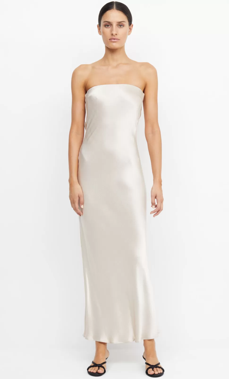 GOWNS^BEC + BRIDGE MOON DANCE STRAPLESS DRESS SAND