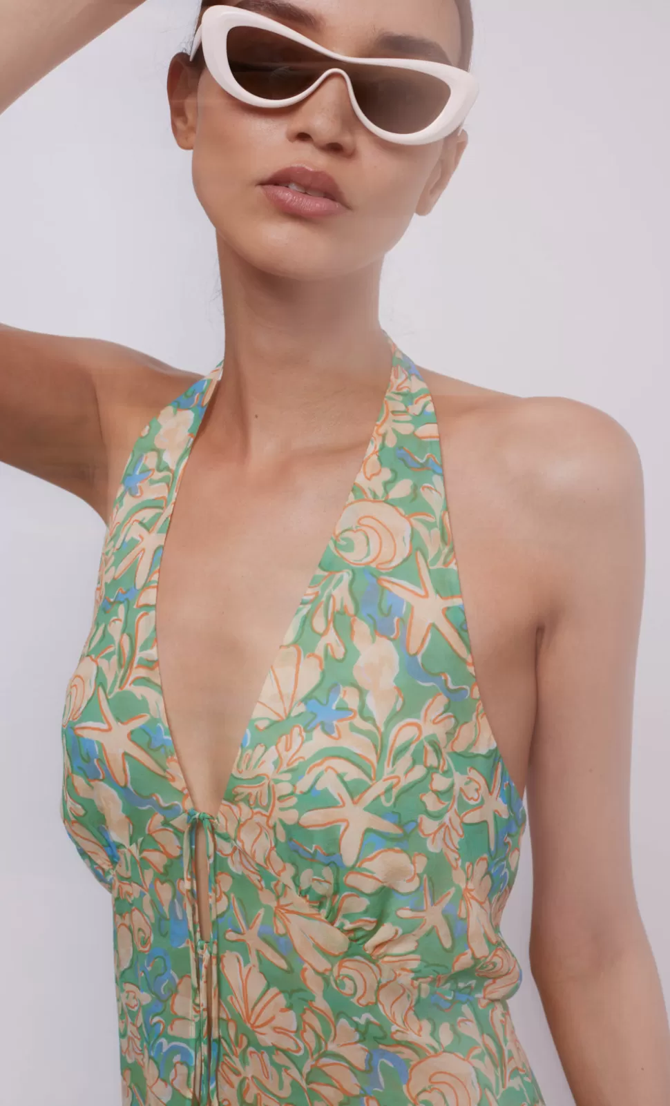 Sleeveless^BEC + BRIDGE OASIS HALTER TOP UNDER THE SEA