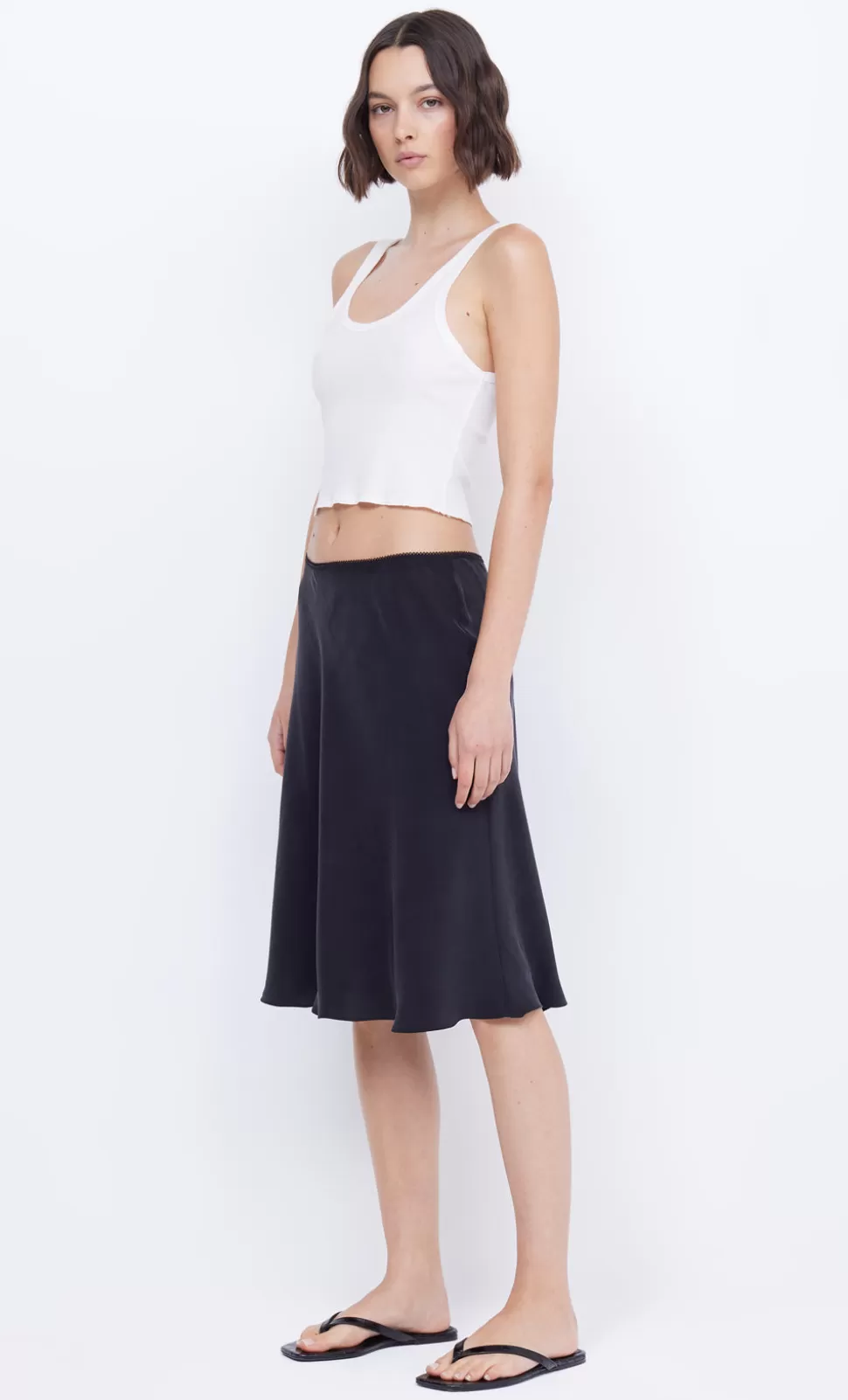 SETS | Skirts^BEC + BRIDGE PIPER BIAS MIDI SKIRT BLACK