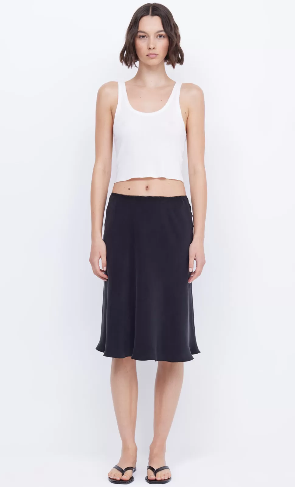 SETS | Skirts^BEC + BRIDGE PIPER BIAS MIDI SKIRT BLACK