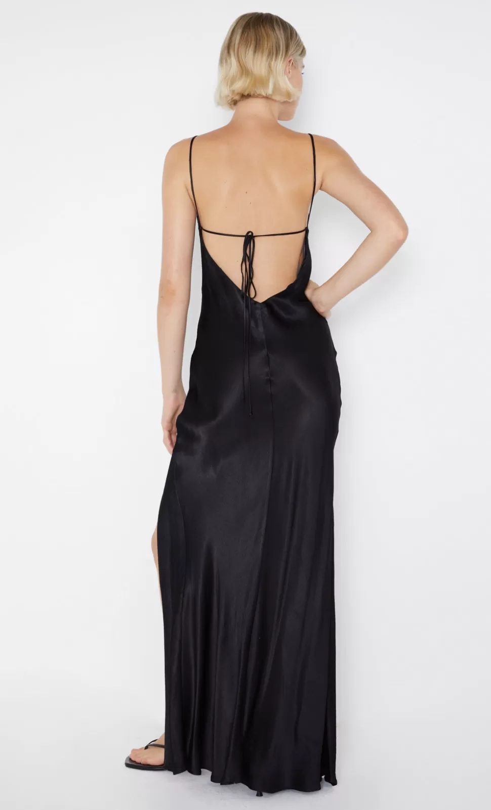 MAXI'S | Wedding Guest^BEC + BRIDGE REN SPLIT MAXI DRESS BLACK