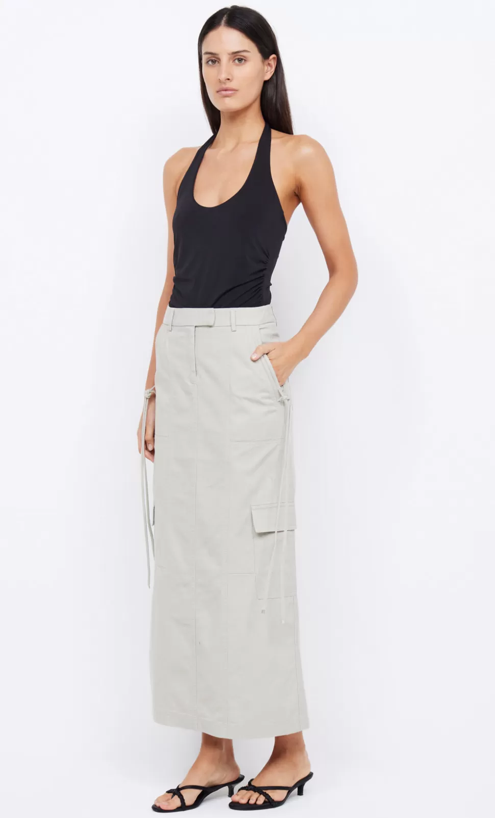 Skirts^BEC + BRIDGE RINA MAXI SKIRT OYSTER