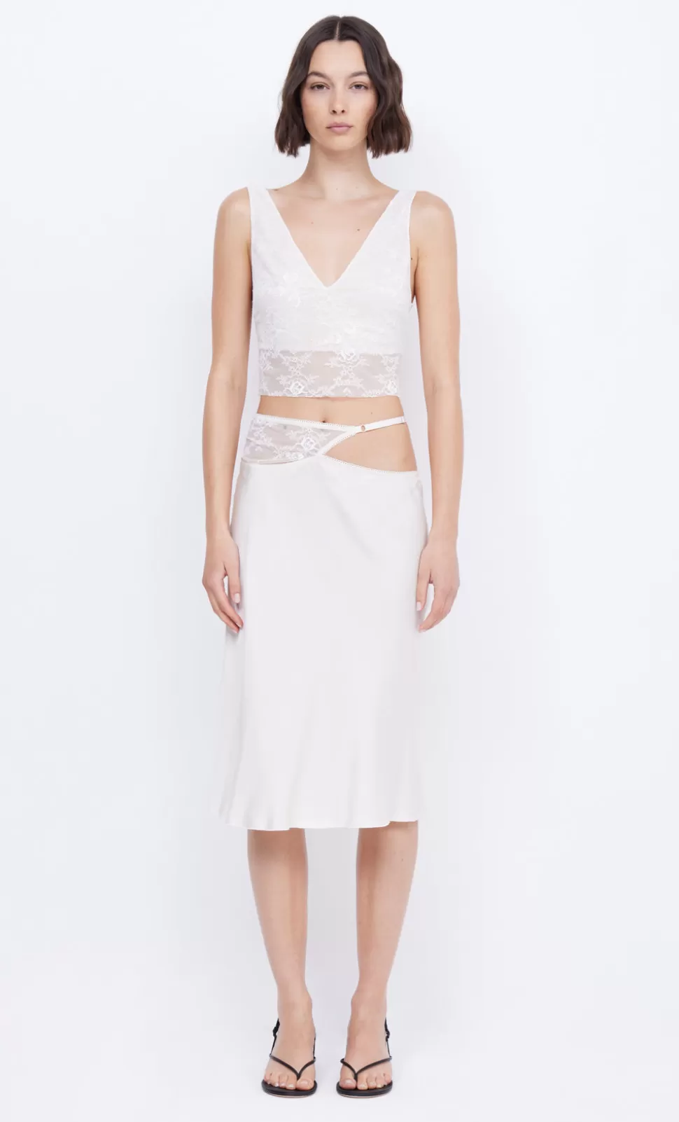 SETS | PARTY^BEC + BRIDGE SANTAL CROPPED TOP IVORY