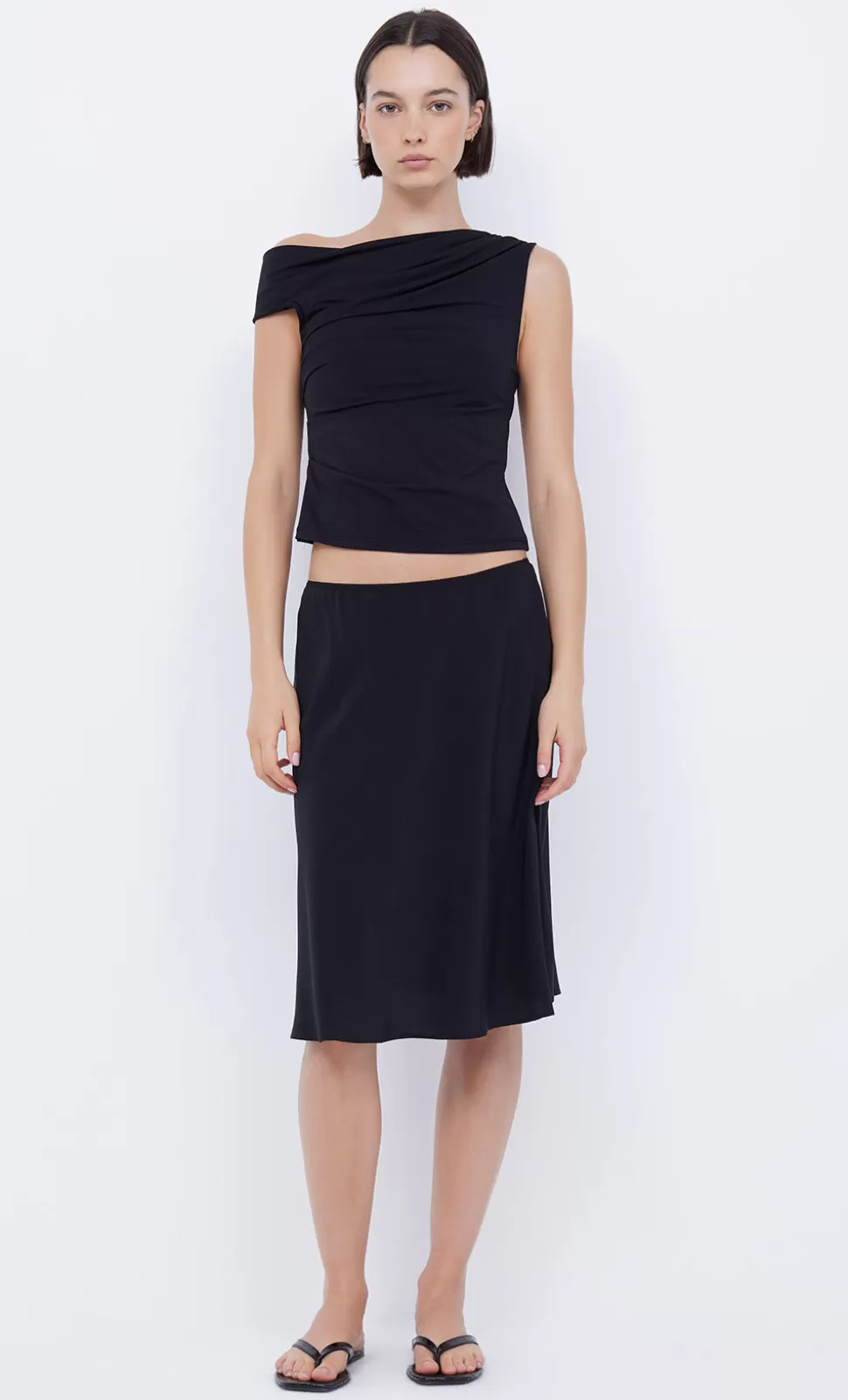 Sleeveless^BEC + BRIDGE SERENE TOP BLACK