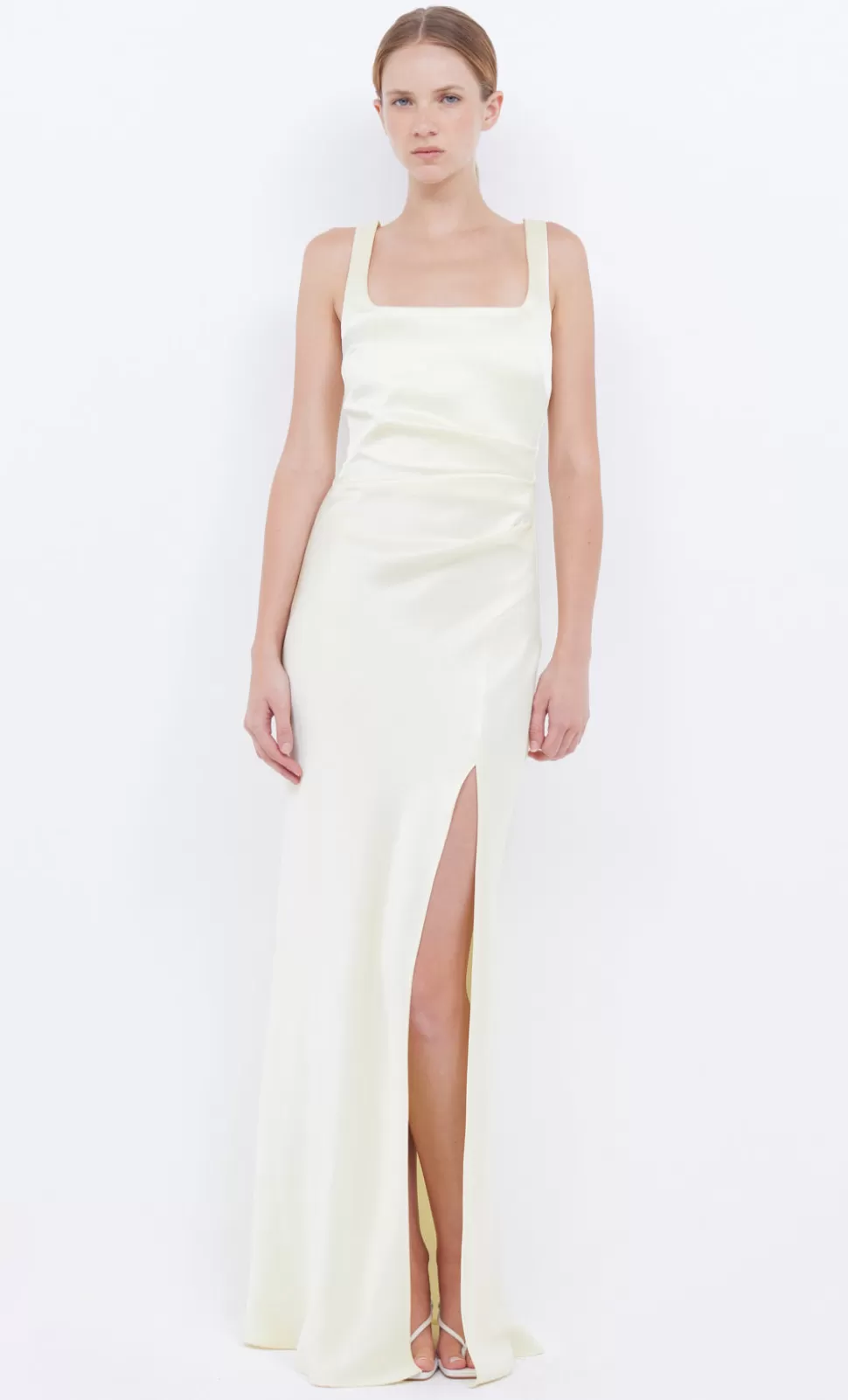 MAXI'S | GOWNS^BEC + BRIDGE THE DREAMER SQUARE NECK DRESS ICE YELLOW