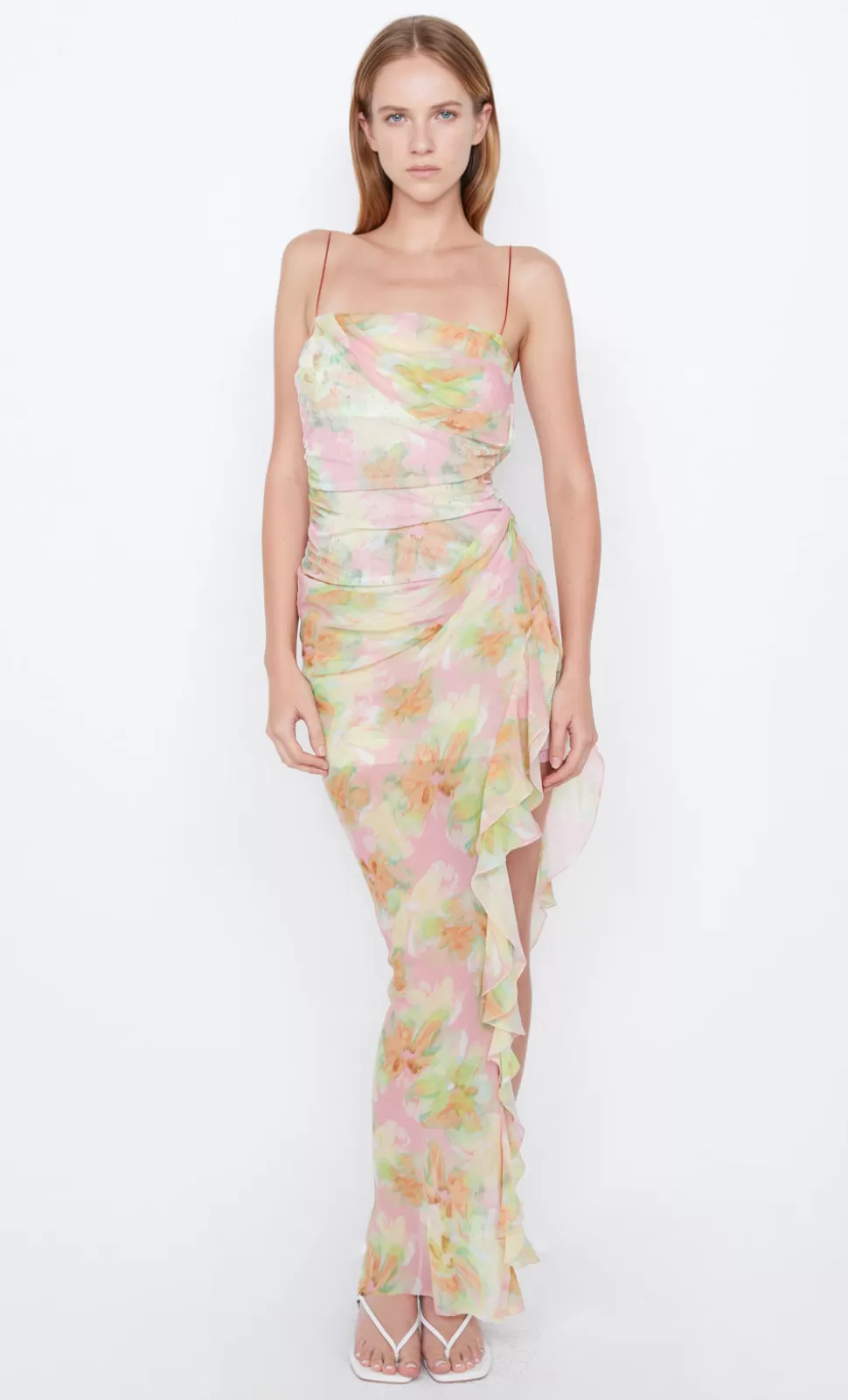 PARTY | GOWNS^BEC + BRIDGE ZEPHY ASYM DRESS PINK BLOSSOM